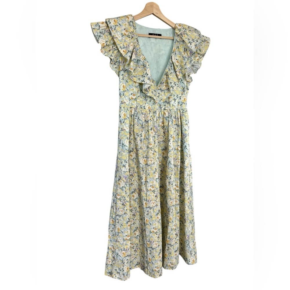 Revolve o.p.t Kate floral ruffle midi dress - Picture 5 of 10